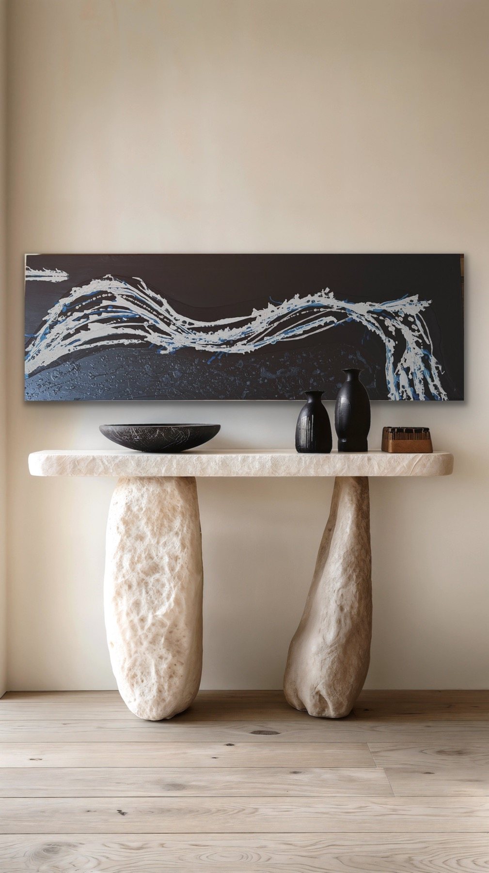 Custom original commissioned for a client's entryway console